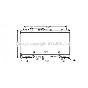 Radiateur, refroidissement du moteur AVA QUALITY COOLING SU2066