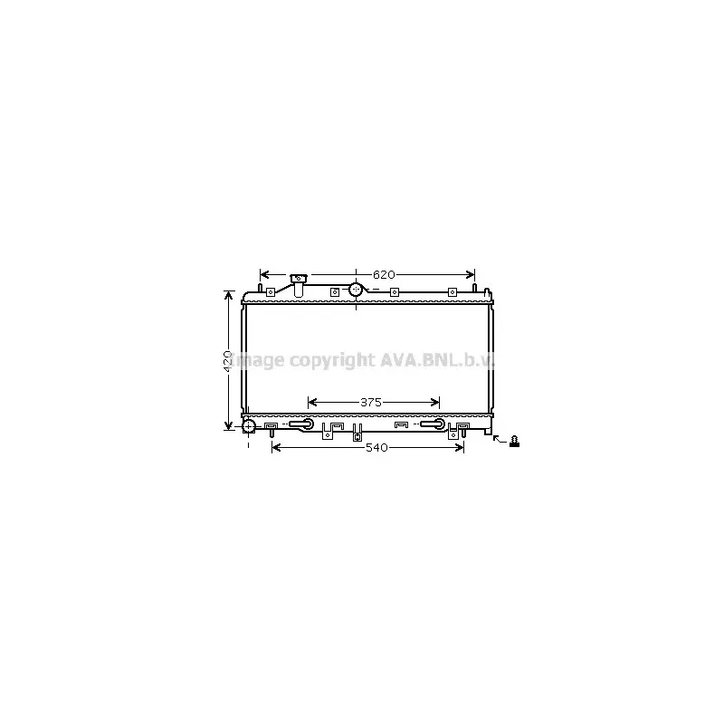Radiateur, refroidissement du moteur AVA QUALITY COOLING SU2066