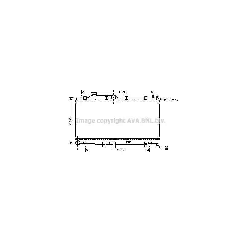 Radiateur, refroidissement du moteur AVA QUALITY COOLING SU2067