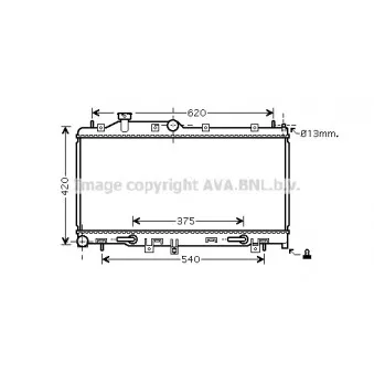 Radiateur, refroidissement du moteur AVA QUALITY COOLING SU2068