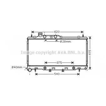 Radiateur, refroidissement du moteur AVA QUALITY COOLING