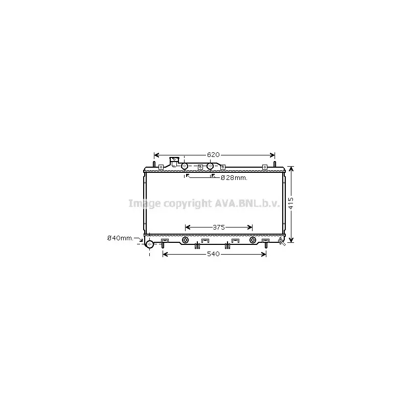 Radiateur, refroidissement du moteur AVA QUALITY COOLING SU2069