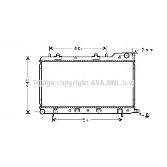 Radiateur, refroidissement du moteur AVA QUALITY COOLING SU2071