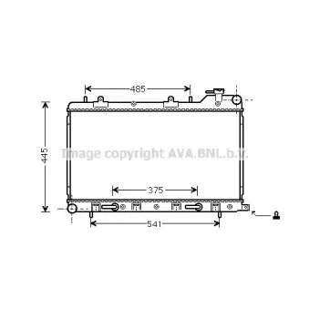 Radiateur, refroidissement du moteur AVA QUALITY COOLING SU2075