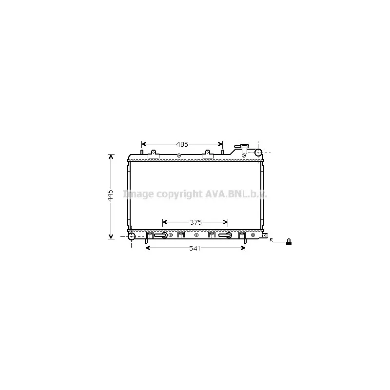 Radiateur, refroidissement du moteur AVA QUALITY COOLING SU2075
