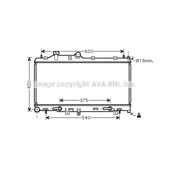 Radiateur, refroidissement du moteur AVA QUALITY COOLING SU2076
