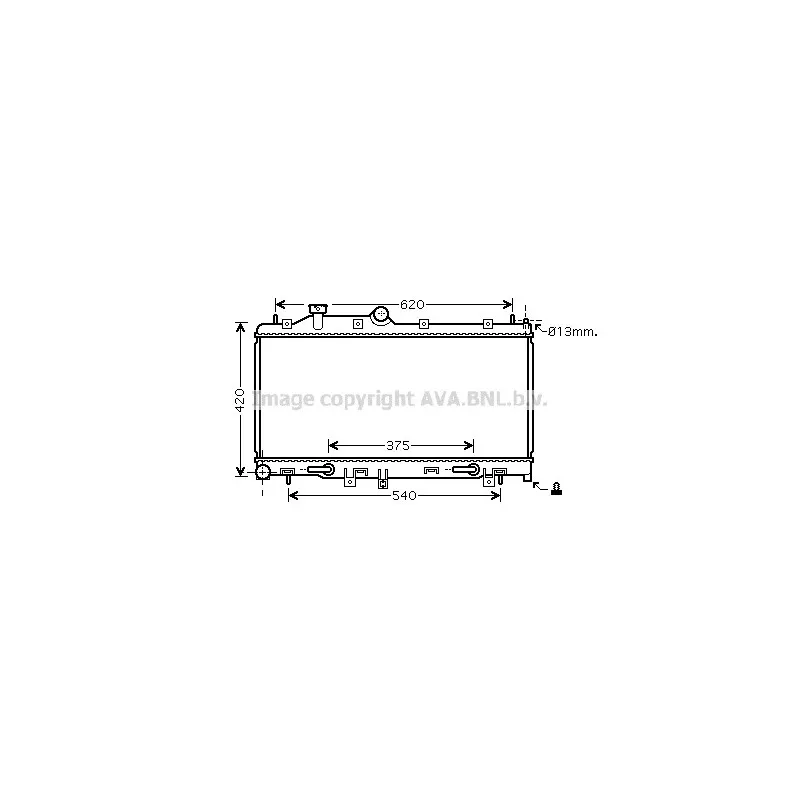 Radiateur, refroidissement du moteur AVA QUALITY COOLING SU2076