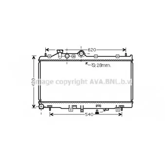 Radiateur, refroidissement du moteur AVA QUALITY COOLING SU2079