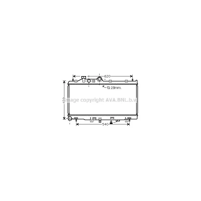 Radiateur, refroidissement du moteur AVA QUALITY COOLING SU2079