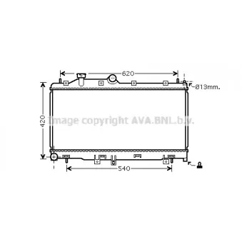 Radiateur, refroidissement du moteur AVA QUALITY COOLING