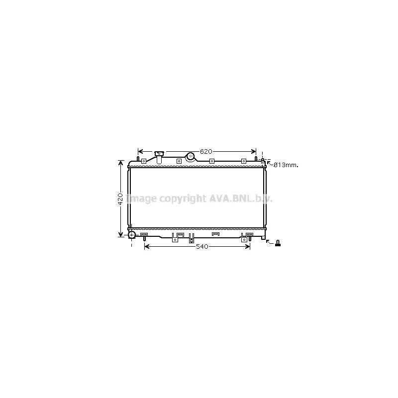 Radiateur, refroidissement du moteur AVA QUALITY COOLING SU2097