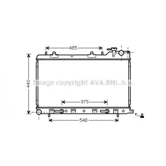 Radiateur, refroidissement du moteur AVA QUALITY COOLING SU2098