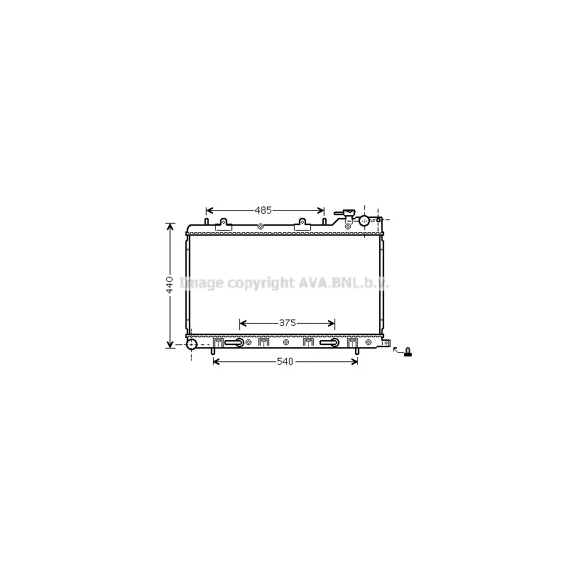 Radiateur, refroidissement du moteur AVA QUALITY COOLING SU2098
