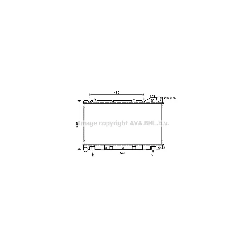 Radiateur, refroidissement du moteur AVA QUALITY COOLING SU2103