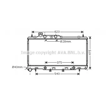 Radiateur, refroidissement du moteur AVA QUALITY COOLING SU2106