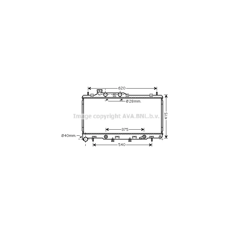 Radiateur, refroidissement du moteur AVA QUALITY COOLING SU2106