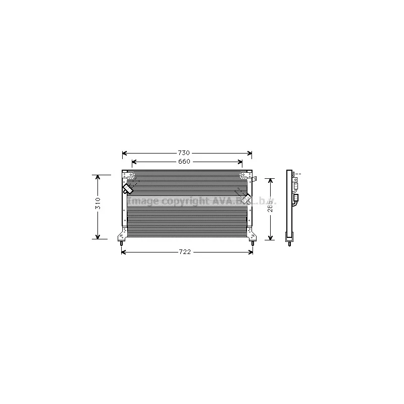 Condenseur, climatisation AVA QUALITY COOLING SU5040
