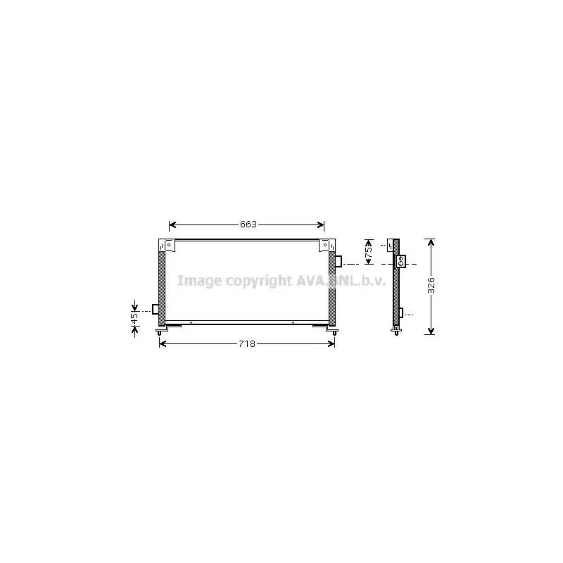 Condenseur, climatisation AVA QUALITY COOLING SU5044