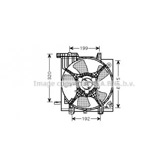 Ventilateur, refroidissement du moteur AVA QUALITY COOLING SU7502