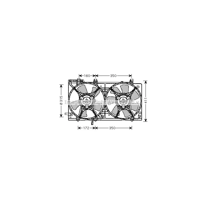 Ventilateur, refroidissement du moteur AVA QUALITY COOLING SU7512