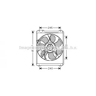 Ventilateur, refroidissement du moteur AVA QUALITY COOLING SU7514