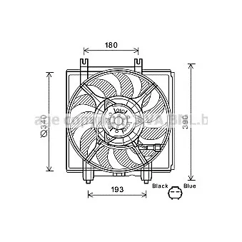 Ventilateur, refroidissement du moteur AVA QUALITY COOLING