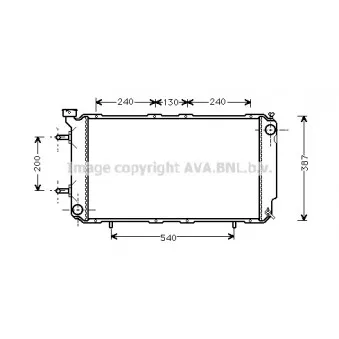 Radiateur, refroidissement du moteur AVA QUALITY COOLING SUA2035