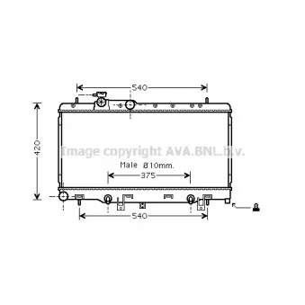 Radiateur, refroidissement du moteur AVA QUALITY COOLING