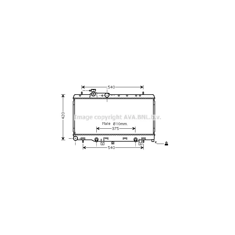 Radiateur, refroidissement du moteur AVA QUALITY COOLING SUA2053
