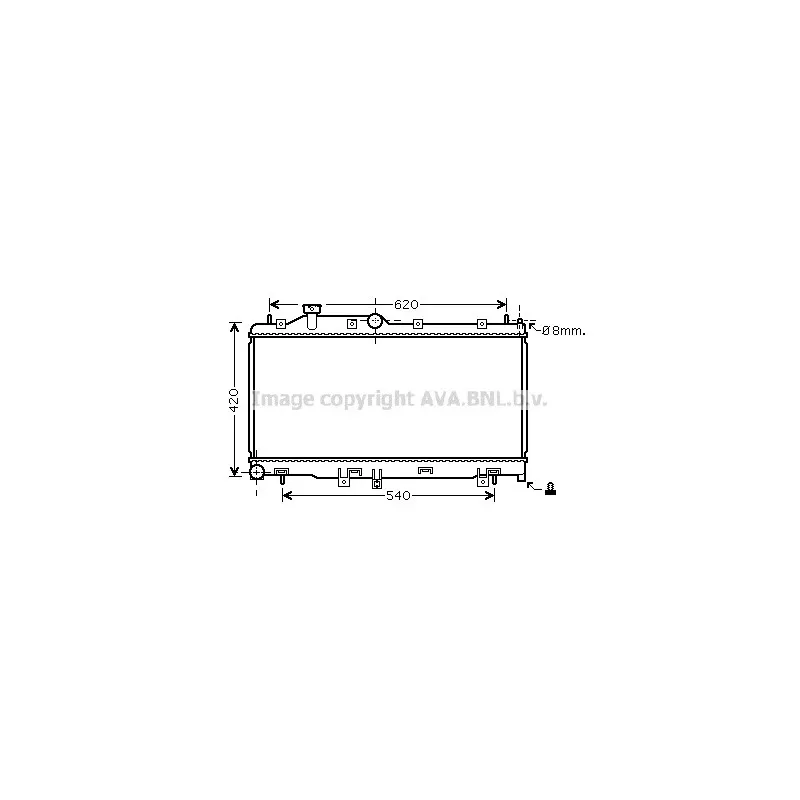 Radiateur, refroidissement du moteur AVA QUALITY COOLING SUA2072
