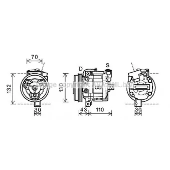 Compresseur, climatisation AVA QUALITY COOLING SUK081