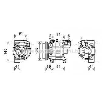 Compresseur, climatisation AVA QUALITY COOLING SUK082
