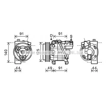 Compresseur, climatisation AVA QUALITY COOLING SUK083