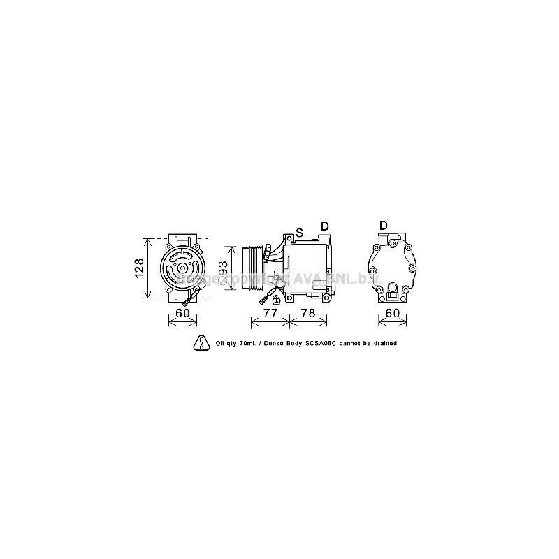 Compresseur, climatisation AVA QUALITY COOLING SUK100