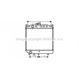 Radiateur, refroidissement du moteur AVA QUALITY COOLING SZ2006