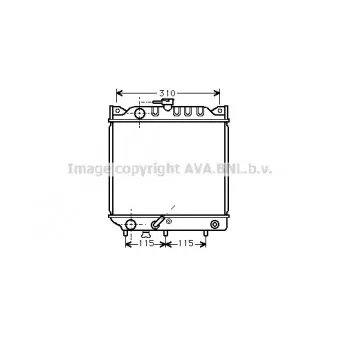Radiateur, refroidissement du moteur AVA QUALITY COOLING SZ2007