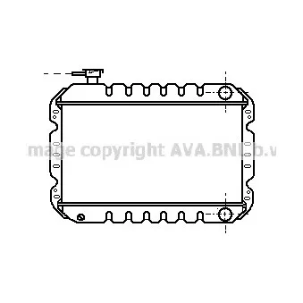 Radiateur, refroidissement du moteur AVA QUALITY COOLING SZ2016