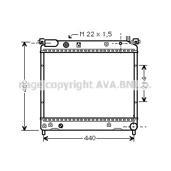 Radiateur, refroidissement du moteur AVA QUALITY COOLING SZ2025