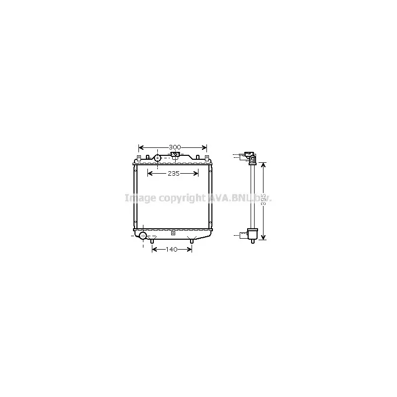 Radiateur, refroidissement du moteur AVA QUALITY COOLING SZ2028