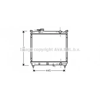 Radiateur, refroidissement du moteur AVA QUALITY COOLING SZ2033