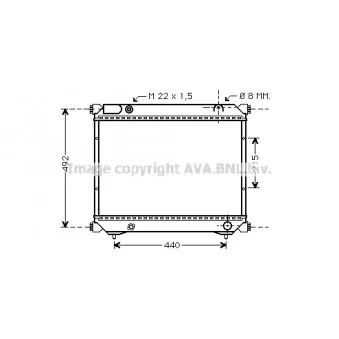 Radiateur, refroidissement du moteur AVA QUALITY COOLING SZ2039