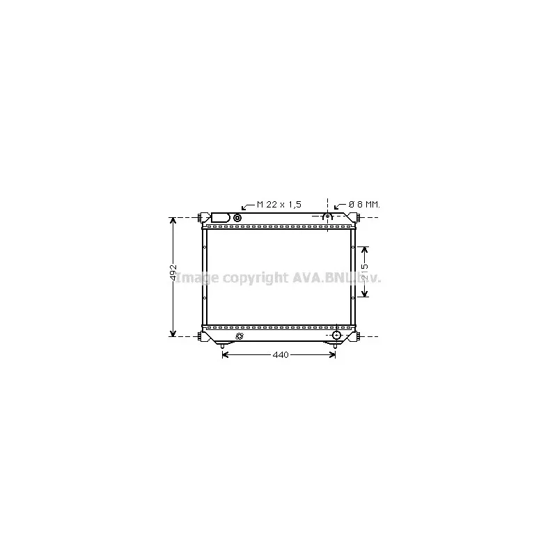 Radiateur, refroidissement du moteur AVA QUALITY COOLING SZ2039