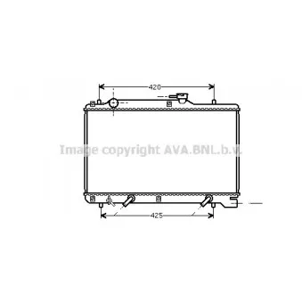 Radiateur, refroidissement du moteur AVA QUALITY COOLING SZ2049