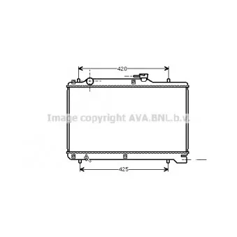 Radiateur, refroidissement du moteur AVA QUALITY COOLING SZ2050