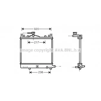 Radiateur, refroidissement du moteur AVA QUALITY COOLING SZ2057