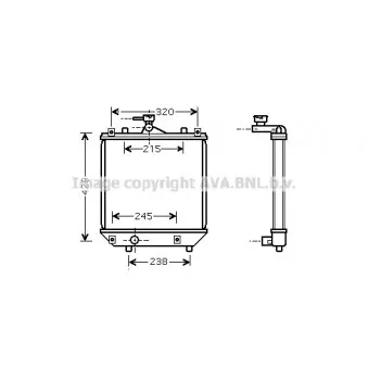 Radiateur, refroidissement du moteur AVA QUALITY COOLING SZ2064