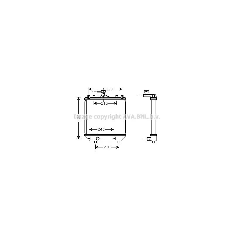 Radiateur, refroidissement du moteur AVA QUALITY COOLING SZ2064