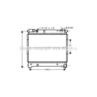 Radiateur, refroidissement du moteur AVA QUALITY COOLING SZ2070