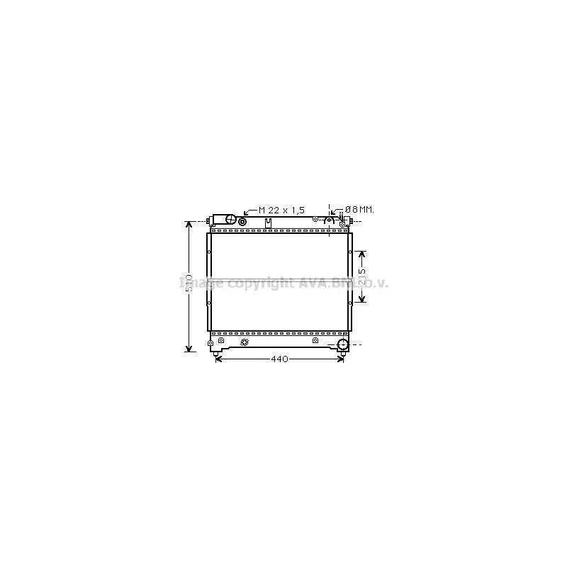 Radiateur, refroidissement du moteur AVA QUALITY COOLING SZ2070