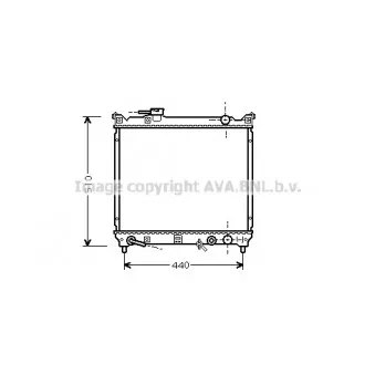Radiateur, refroidissement du moteur AVA QUALITY COOLING SZ2072